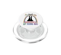 Just Married 27 Years Ago Lesbian Couple Wedding Anniversary PopSockets PopGrip for MagSafe