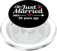 Just Married 30 Years Ago Funny Couple Wedding Anniversary PopSockets PopGrip for MagSafe