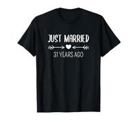 Just Married 31 Years Ago 31st Husband Wife Anniversary T-Shirt