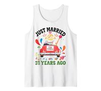 Just Married 31 Years Ago Funny 31st Anniversary Couple Tank Top