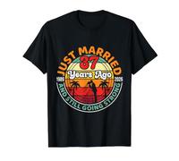 Just Married 37 Years Ago 1989 to 2026 Still Going Strong Value Graphic T-Shirt, Men, Black, M