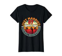 Just Married 37 Years Ago 1989 to 2026 Still Going Strong Value Graphic T-Shirt, Women, Black, XL