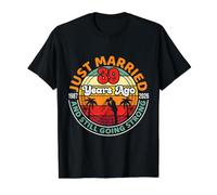 Just Married 39 Years Ago 1987 to 2026 Still Going Strong Value Graphic T-Shirt, Men, Black, L