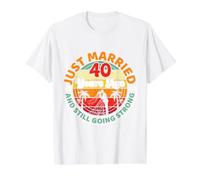 Just Married 40 Years Ago 1986 to 2026 Still Going Strong Value Graphic T-Shirt, Men, White, M