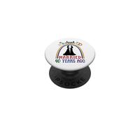 Just Married 40 Years Ago Lesbian Couple Wedding Anniversary PopSockets Adhesive PopGrip