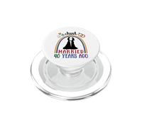 Just Married 40 Years Ago Lesbian Couple Wedding Anniversary PopSockets PopGrip for MagSafe