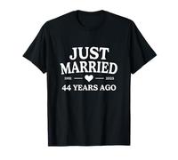 Just Married 44 Years Ago 1981 2025 44th Anniversary T-Shirt