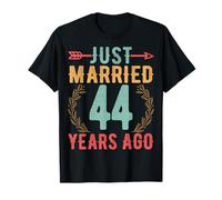 Just Married 44 Years Ago - 44th Anniversary Husband Wife T-Shirt