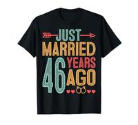 Just Married 46 Years Ago - Couple 46th Wedding Anniversary T-Shirt