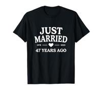 Just Married 47 Years Ago 1978 2025 47th Anniversary T-Shirt