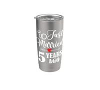 Just Married 5 Years ago for 5th Wedding Anniversary Stainless Steel Insulated Tumbler