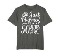 Just Married 50 Years Ago Couple 50th Wedding Anniversary T-Shirt