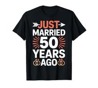 Just Married 50 Years Ago Husband Wife Longtime Love T-Shirt