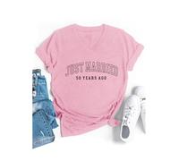 Just Married 50 Years Ago Shirt 50th Anniversary Shirts Pink