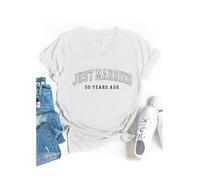 Just Married 50 Years Ago Shirt 50th Anniversary Shirts White