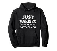 Just Married 54 Years Ago 1971 2025 54th Anniversary Pullover Hoodie