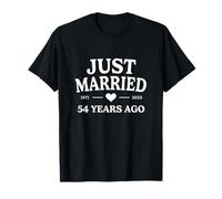 Just Married 54 Years Ago 1971 2025 54th Anniversary T-Shirt