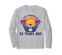 Just Married 55 Years Ago Matching 55th Wedding Anniversary Long Sleeve T-Shirt