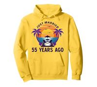 Just Married 55 Years Ago Matching 55th Wedding Anniversary Pullover Hoodie