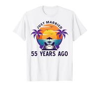 Just Married 55 Years Ago Matching 55th Wedding Anniversary T-Shirt