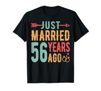 Just Married 56 Years Ago - 56th Wedding Anniversary Couple T-Shirt