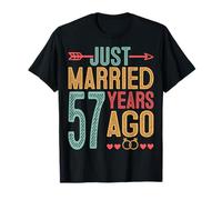 Just Married 57 Years Ago - Couple 57th Wedding Anniversary T-Shirt