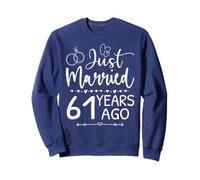 Just Married 61 Years Ago Matching 61st Wedding Anniversary Sweatshirt