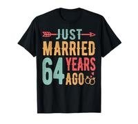 Just Married 64 Years Ago - 64th Wedding Anniversary Couple T-Shirt