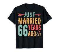 Just Married 66 Years Ago - 66th Wedding Anniversary Couple T-Shirt