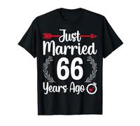 Just Married 66 Years Ago - Husband Wife 66th Anniversary T-Shirt