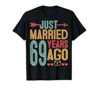 Just Married 69 Years Ago - Couple 69th Wedding Anniversary T-Shirt