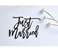 Just Married Acrylic Cake Toppers Just Married Acrylic Toppers Just Married Cake Decorations (Green Mirror Acryl)