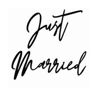 Just Married Cake Topper for Wedding - Personalised Acrylic Wedding Cake Topper Black - Just Married Cake Decorations - Anniversary Engagement Party Decorations