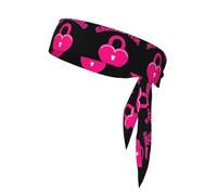Just Married Print Sports Head Tie,Adjustable Sports Headband for Sports, Fitness, Working Out, Yoga