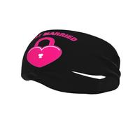 Just Married Print Stretchy Sports Sweatband For Men Women For Running Basketball Gym More Sweatband