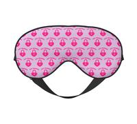 Just Married Printing All-Occasion Sleep Eye Mask with Double Sides Adjustable Strap Perfect for Shifts & Travel