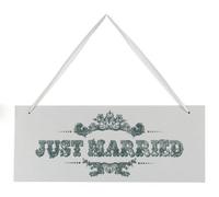 Just Married Rectangle Hanging Sign