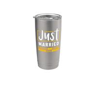 Just Married Since 2023-3rd Wedding Anniversary Stainless Steel Insulated Tumbler