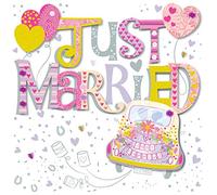 Just Married Wedding Day Greeting Card by Talking Pictures Greetings Cards