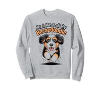 Just Me And My Bernedoodle Funny Cute Pet Dog Lover Style Sweatshirt
