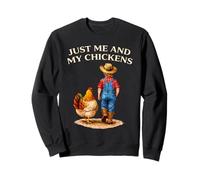 Just Me And My Chickens Boy Chicken Farm Design Sweatshirt