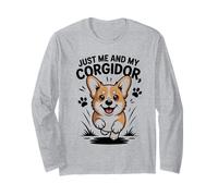 Just Me and My Corgidor Cute Dog Cross Pet Breed Owner Style Long Sleeve T-Shirt