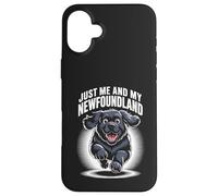 Just Me And My Newfoundland Funny Dog Big Breed Owner Newfie Case for iPhone 16 Plus