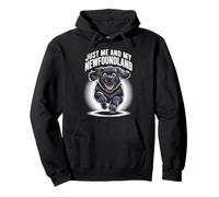 Just Me And My Newfoundland Funny Dog Big Breed Owner Newfie Pullover Hoodie