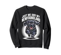 Just Me And My Newfoundland Funny Dog Big Breed Owner Newfie Sweatshirt
