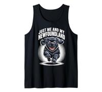 Just Me and My Newfoundland Funny Dog Big Breed Owner Newfie Tank Top