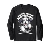 Just Me and My Sheepadoodle Funny Poodle Cross Mix Dog Breed Long Sleeve T-Shirt