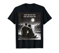 Just Me My Dog and The Night Sky Dog Lover Adventure T-Shirt