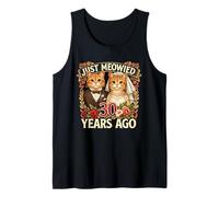 Just Meowied Cat 30th Wedding Anniversary 30 Years Couple Tank Top