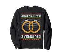 Just merry'd 3 years ago, 3rd wedding anniversary Christmas Sweatshirt